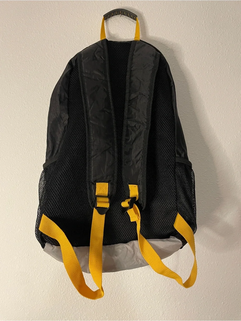New Eddie Bauer Black and Gray Backpack with Yellow Accents